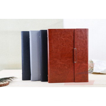 A5 Travel Filler Paper PU Leather Notebook with Power Bank